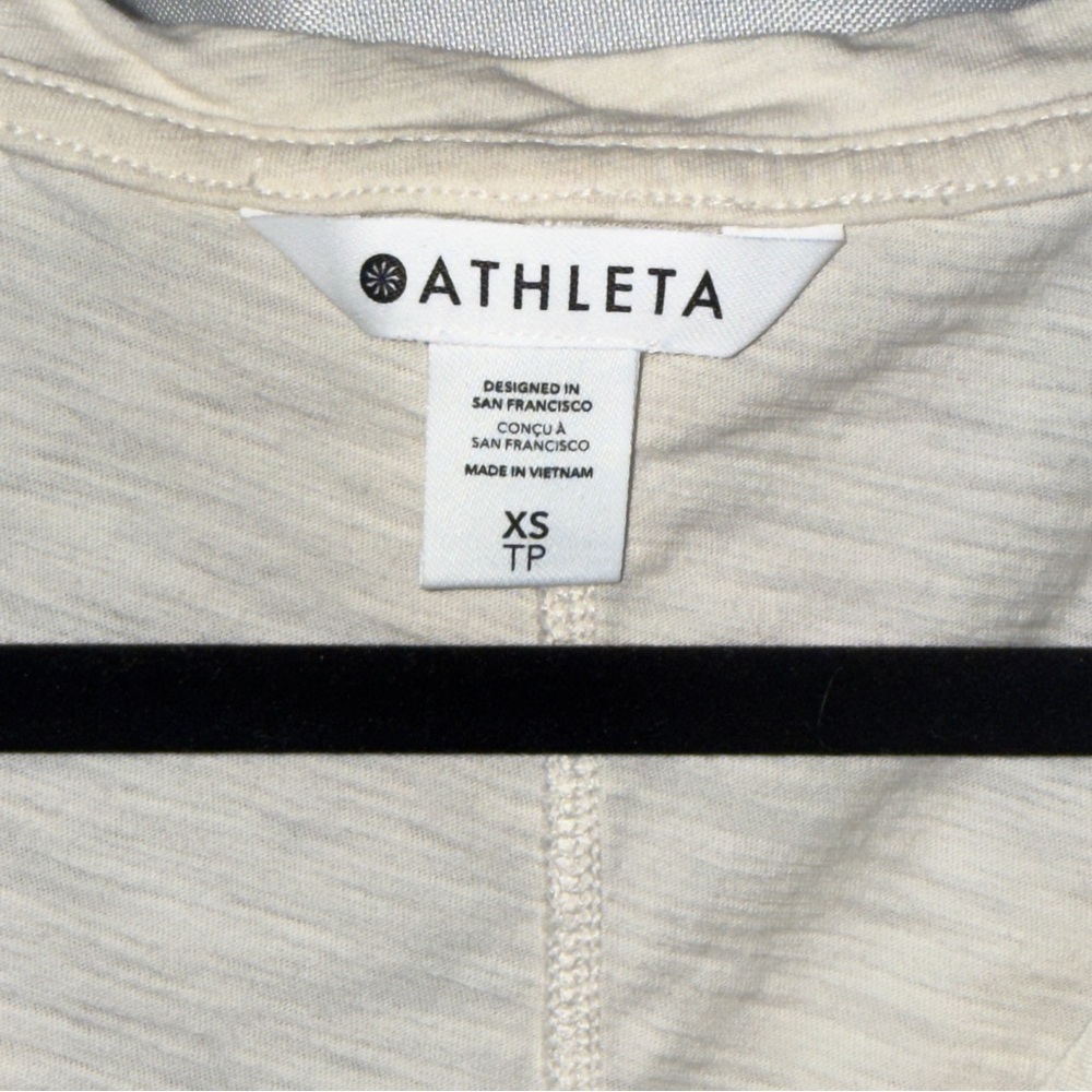 2 for 1 BUNDLE Athleta Black and Cream Short Sleeve Tees - Picture 8 of 11